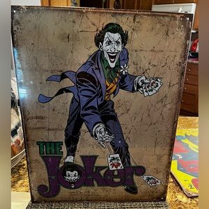 Tin Joker reproduction sign in plastic
